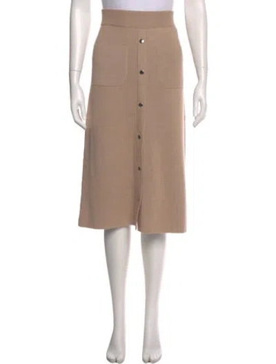 Pre-owned Rachel Comey Baby Alpaca Midi Length Skirt In Neutral
