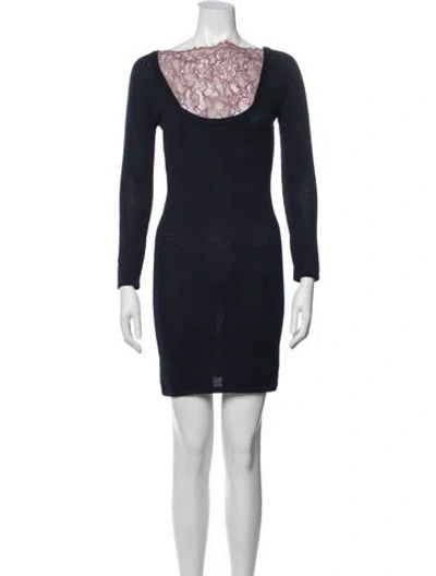 Pre-owned Rachel Comey Baby Alpaca Mini Dress In Blue
