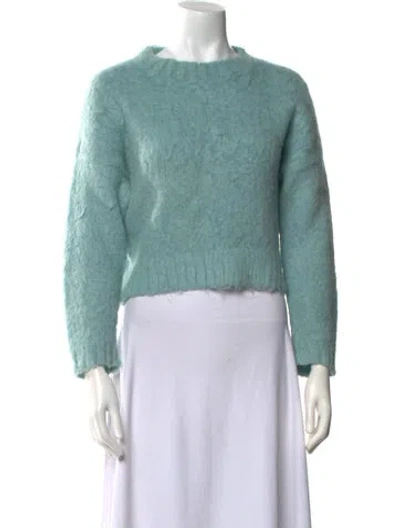 Pre-owned Rachel Comey Baby Alpaca Mock Neck Sweater In Blue