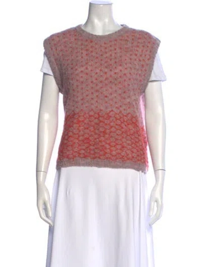 Pre-owned Rachel Comey Baby Alpaca Printed Sweater In Multi