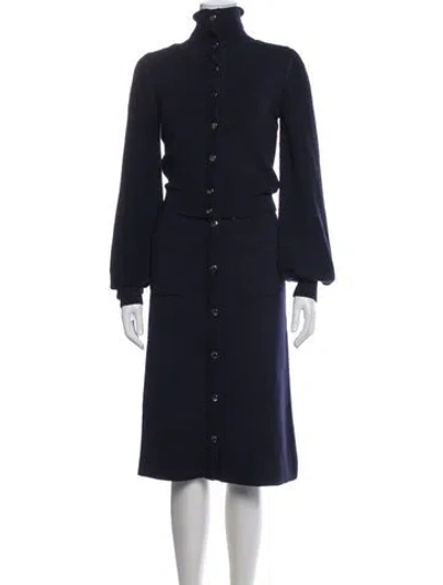 Pre-owned Rachel Comey Baby Alpaca Skirt Set In Blue