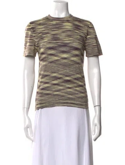 Pre-owned Rachel Comey Baby Alpaca Striped T-shirt In Purple