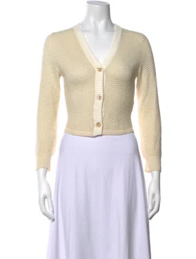 Pre-owned Rachel Comey Baby Alpaca V-neck Sweater In Neutral