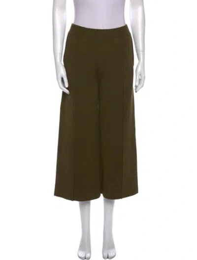 Pre-owned Rachel Comey Baby Alpaca Wide Leg Pants In Green