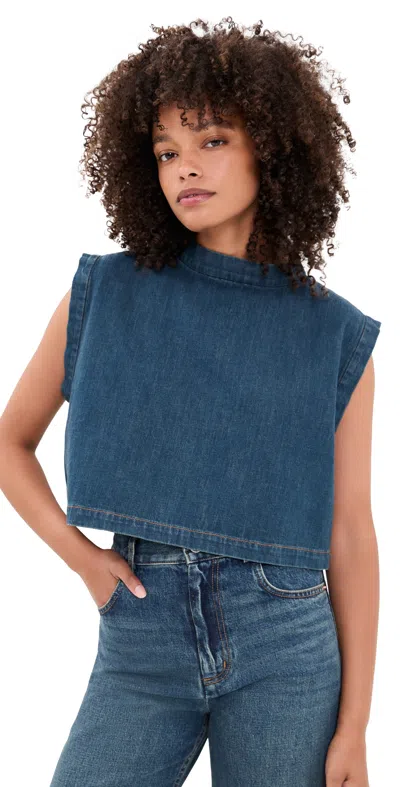 Rachel Comey Bacchus Top Muddy Indigo In Blue