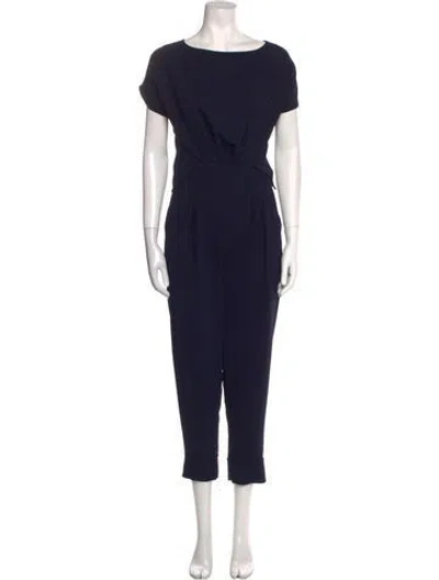 Pre-owned Rachel Comey Bateau Neckline Jumpsuit In Blue