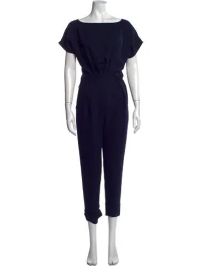 Pre-owned Rachel Comey Bateau Neckline Jumpsuit In Blue