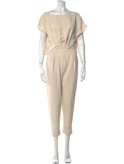 Pre-owned Rachel Comey Bateau Neckline Jumpsuit In Neutrals