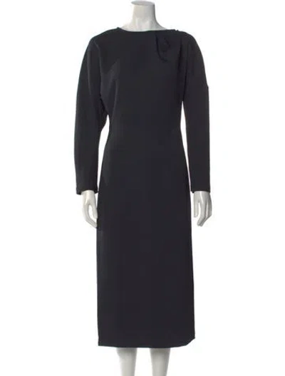 Pre-owned Rachel Comey Bateau Neckline Long Dress In Blue