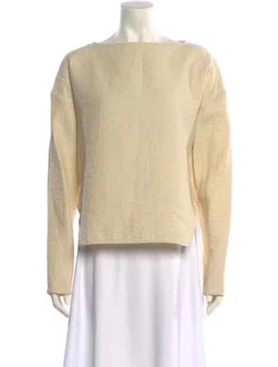 Pre-owned Rachel Comey Bateau Neckline Long Sleeve Sweatshirt In Neutral