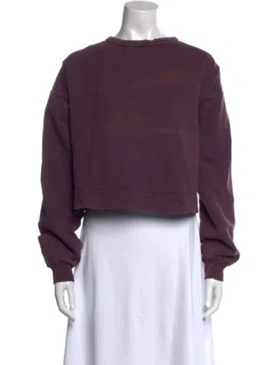 Pre-owned Rachel Comey Bateau Neckline Long Sleeve Sweatshirt In Purple