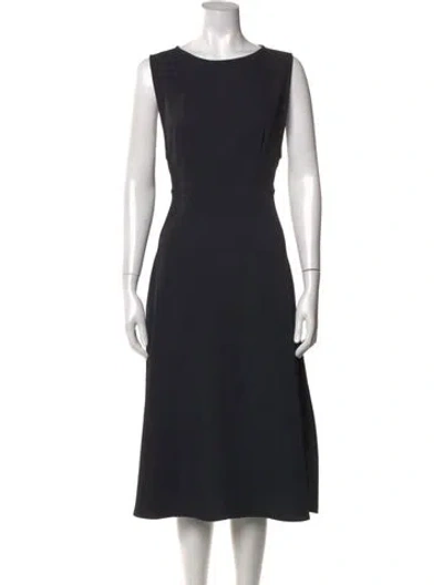 Pre-owned Rachel Comey Bateau Neckline Midi Length Dress In Blue