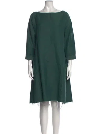 Pre-owned Rachel Comey Bateau Neckline Midi Length Dress In Green