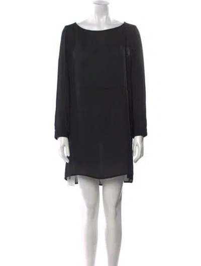 Pre-owned Rachel Comey Bateau Neckline Mini Dress In Black