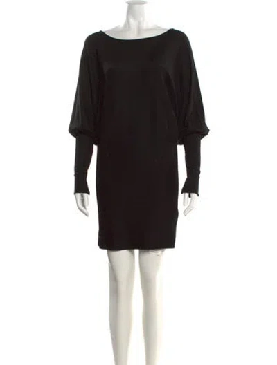 Pre-owned Rachel Comey Bateau Neckline Mini Dress In Black