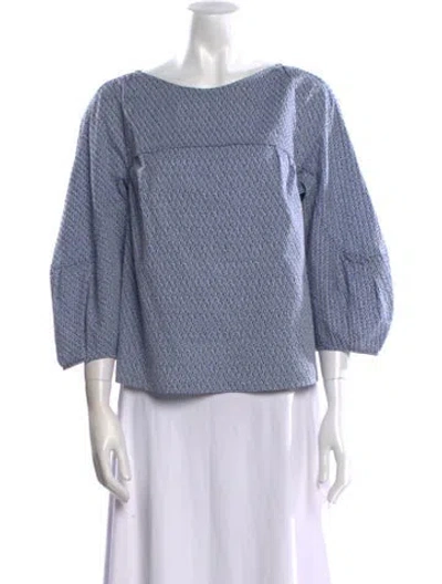 Pre-owned Rachel Comey Bateau Neckline Mini Dress In Blue