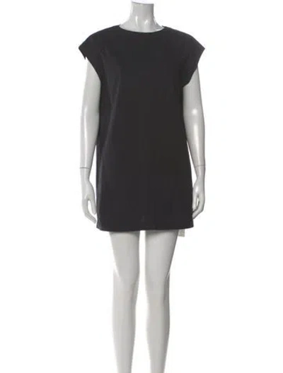 Pre-owned Rachel Comey Bateau Neckline Mini Dress In Gray