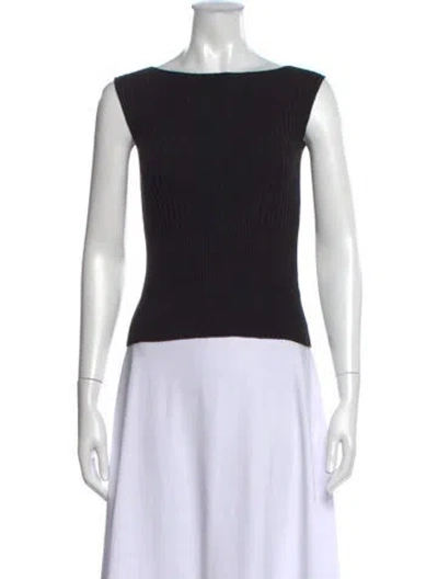 Pre-owned Rachel Comey Bateau Neckline Sleeveless Top In Grey