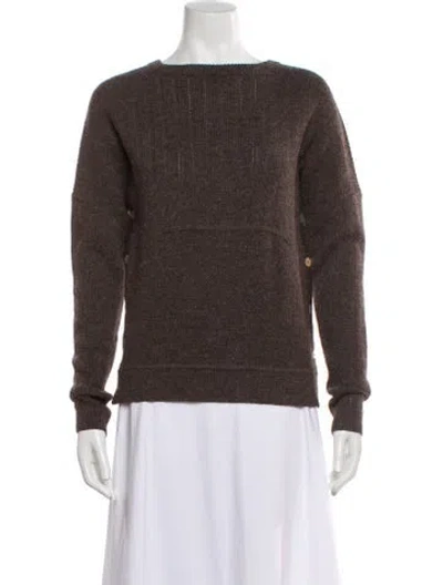 Pre-owned Rachel Comey Bateau Neckline Sweater In Brown