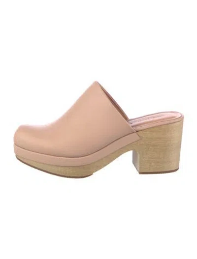 Pre-owned Rachel Comey Bose Clogs Leather Mules In Pink