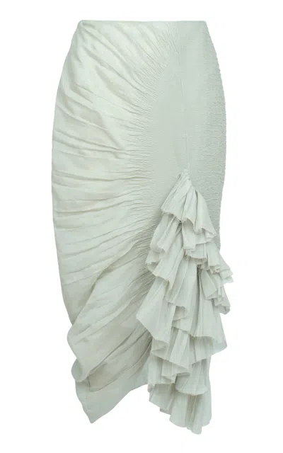 Rachel Comey Brimson Cotton-silk Skirt In White
