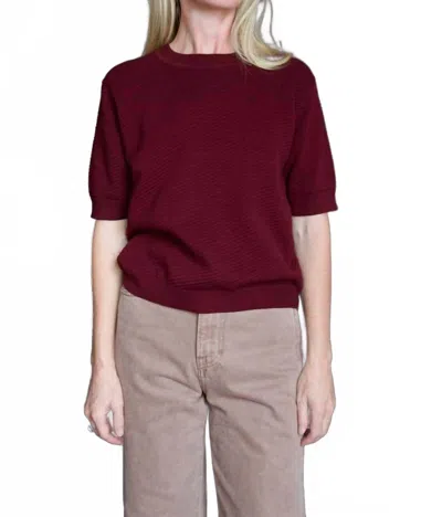 Rachel Comey Calibra Top In Scarlet In Burgundy