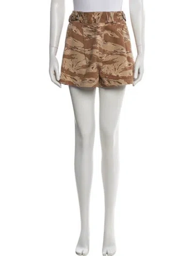 Pre-owned Rachel Comey Camouflage Print Mini Shorts In Brown