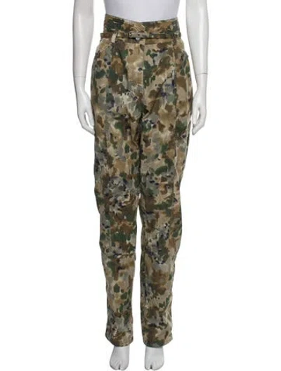 Pre-owned Rachel Comey Camouflage Print Straight Leg Pants In Multi