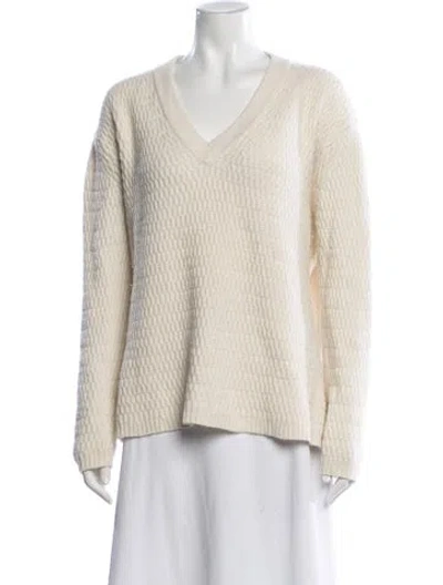 Pre-owned Rachel Comey Cashmere Patterned Sweater In Neutral