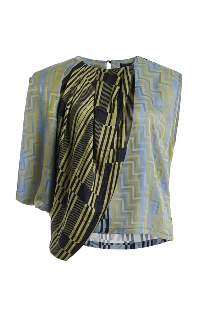 Rachel Comey Cloak Silk Top In Olive