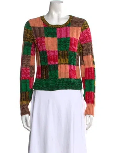 Pre-owned Rachel Comey Colorblock Pattern Crew Neck Sweater In Multi
