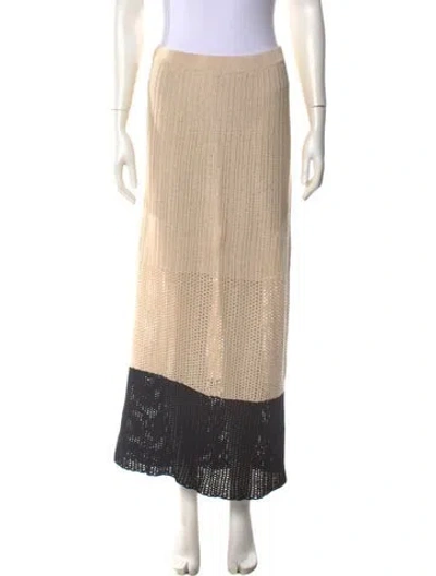 Pre-owned Rachel Comey Colorblock Pattern Long Skirt In Neutral