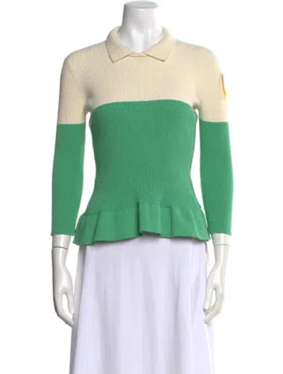 Pre-owned Rachel Comey Colorblock Pattern Sweater W/ Tags In Green