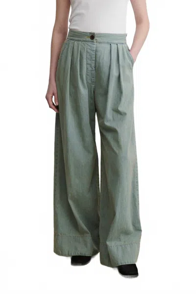 Rachel Comey Coxsone High-waisted Pant In Khaki Indigo In Green