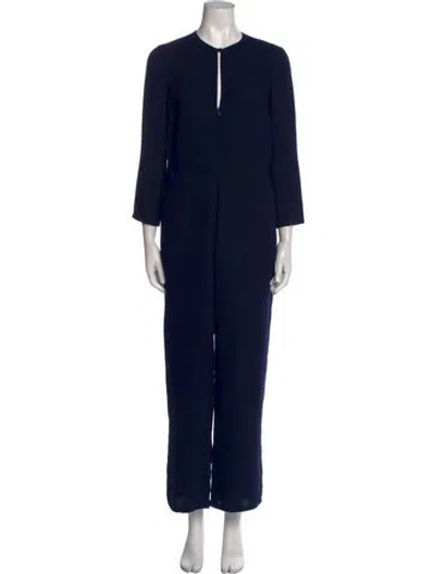 Pre-owned Rachel Comey Crew Neck Jumpsuit In Blue