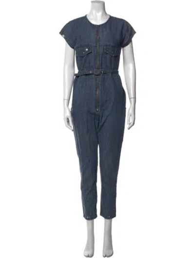 Pre-owned Rachel Comey Crew Neck Jumpsuit In Blue