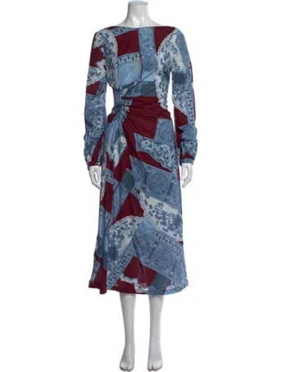 Pre-owned Rachel Comey Crew Neck Knee-length Dress In Blue