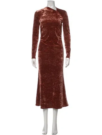 Pre-owned Rachel Comey Crew Neck Long Dress In Orange