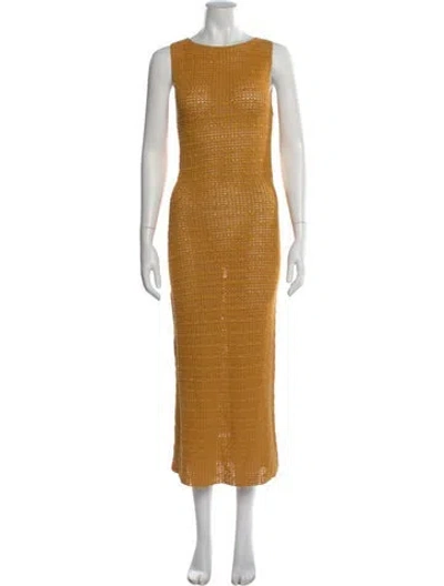 Pre-owned Rachel Comey Crew Neck Long Dress In Yellow