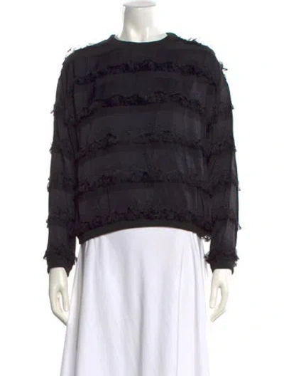 Pre-owned Rachel Comey Crew Neck Long Sleeve Sweatshirt In Black