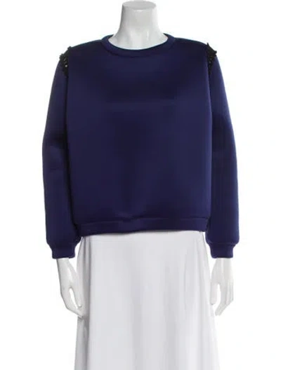 Pre-owned Rachel Comey Crew Neck Long Sleeve Sweatshirt In Blue