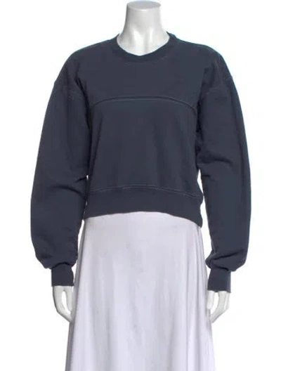 Pre-owned Rachel Comey Crew Neck Long Sleeve Sweatshirt In Blue