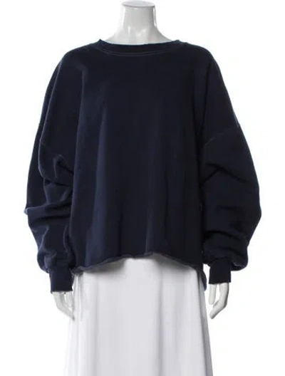 Pre-owned Rachel Comey Crew Neck Long Sleeve Sweatshirt In Blue