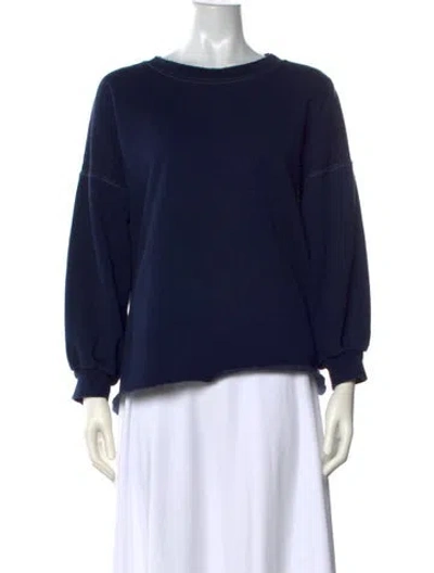 Pre-owned Rachel Comey Crew Neck Long Sleeve Sweatshirt In Blue