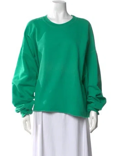 Pre-owned Rachel Comey Crew Neck Long Sleeve Sweatshirt In Green