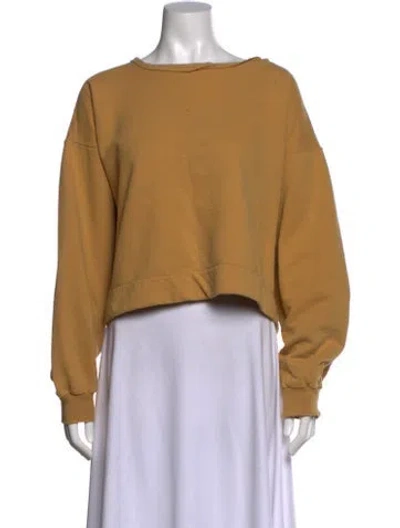 Pre-owned Rachel Comey Crew Neck Long Sleeve Sweatshirt In Yellow