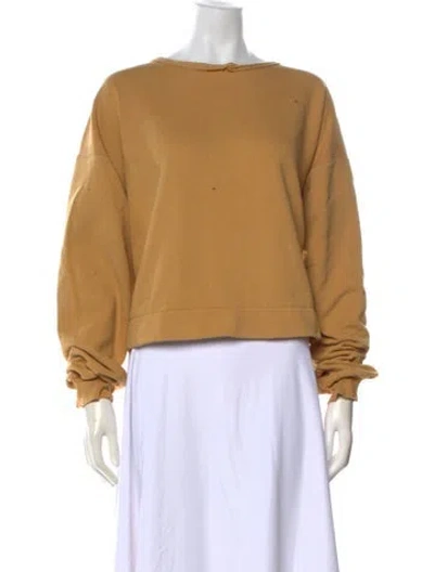 Pre-owned Rachel Comey Crew Neck Long Sleeve Sweatshirt In Yellow