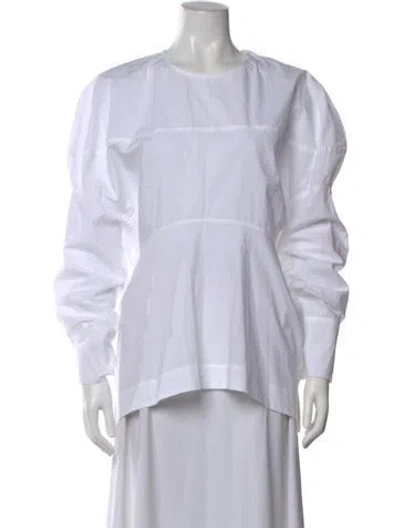 Pre-owned Rachel Comey Crew Neck Long Sleeve Top In Gray