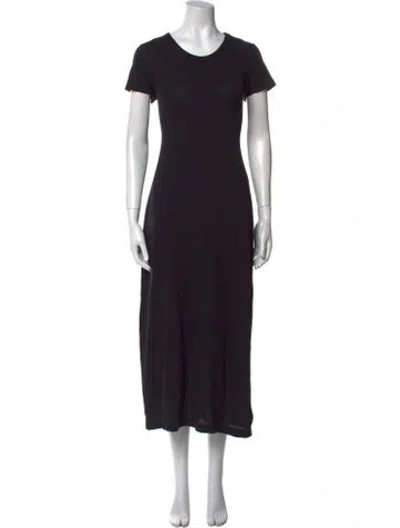 Pre-owned Rachel Comey Crew Neck Midi Length Dress In Black