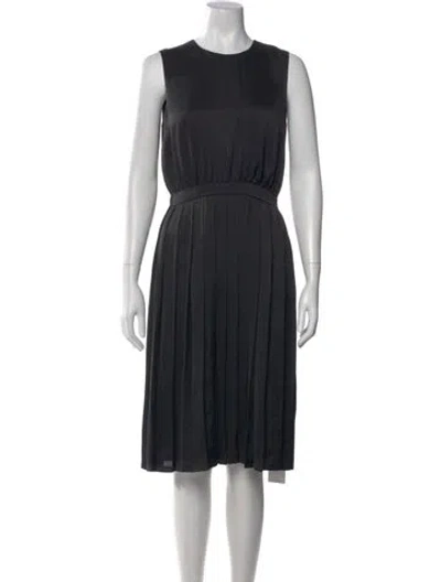 Pre-owned Rachel Comey Crew Neck Midi Length Dress In Black